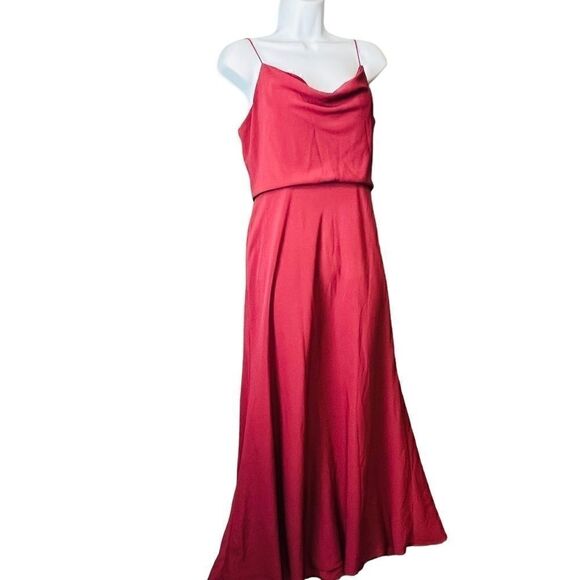 Jenny Yoo Collection Evening Formal Bridesmaid Gown Maxi Dress Dusty Rose US 10 - Picture 3 of 14